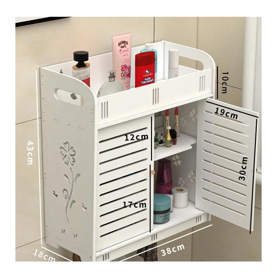 Armoire murale de salle de bain à 2 portes – 38 × 18 × 43 cm — photo 3