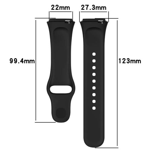 Bracelet de Rechange en Silicone pour Xiaomi Redmi Watch 3 Active Noir — photo 2