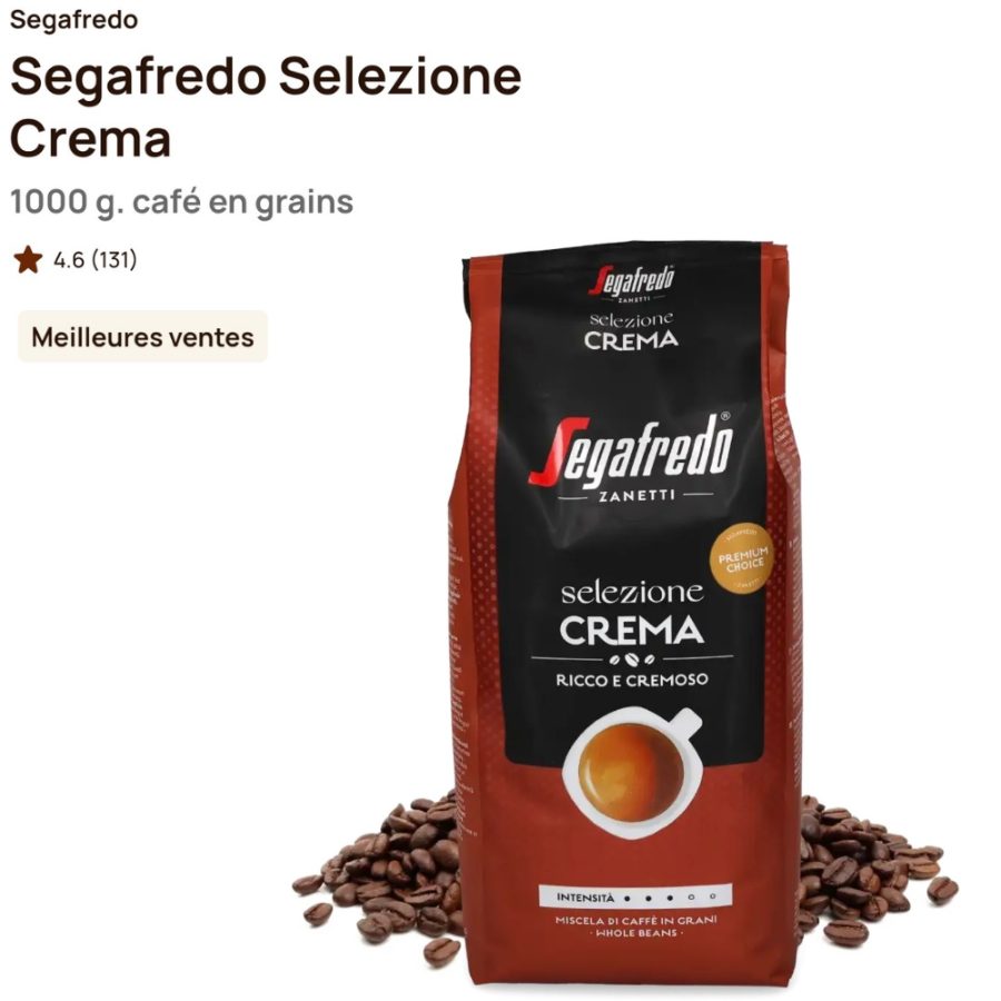 Cafés en grains > Segafredo Selezione Crema 1000 g (Intensité 7/10)