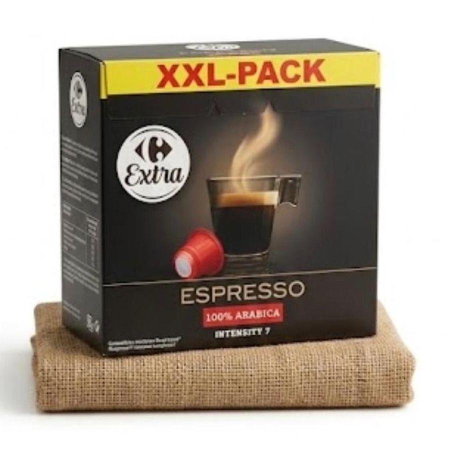 Capsules Espresso Carrefour Extra 100 % Arabica – 50 capsules pour Nespresso