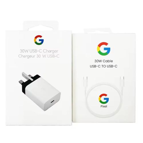 Chargeur google pixel 30W d'origine USB-C + Câble USB-C - Charge Ultra Rapide