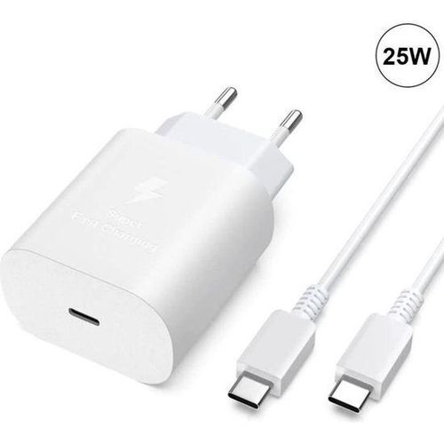 Chargeur original Type C- Type C- 25 W blanc