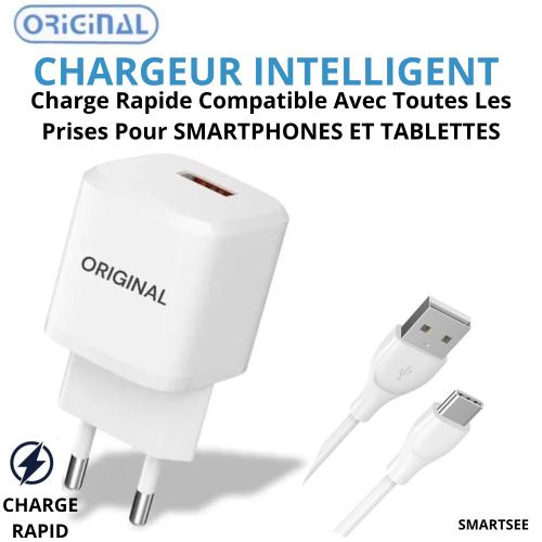 Chargeur original USB type -c / Blanc — photo 2