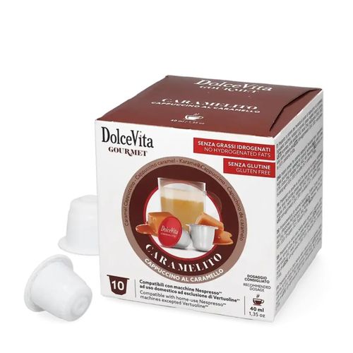 Dolce Vita Caramelito - Cappuccino au caramel 10 capsules pour Nespresso® — photo 2