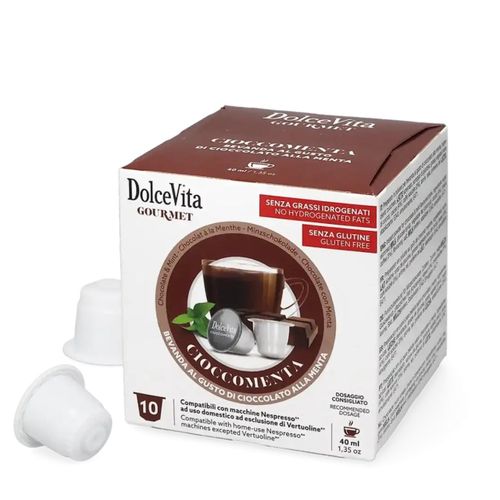 Dolce Vita Cioccomenta - Chocolat à la Menthe 10 capsules pour Nespresso® — photo 2