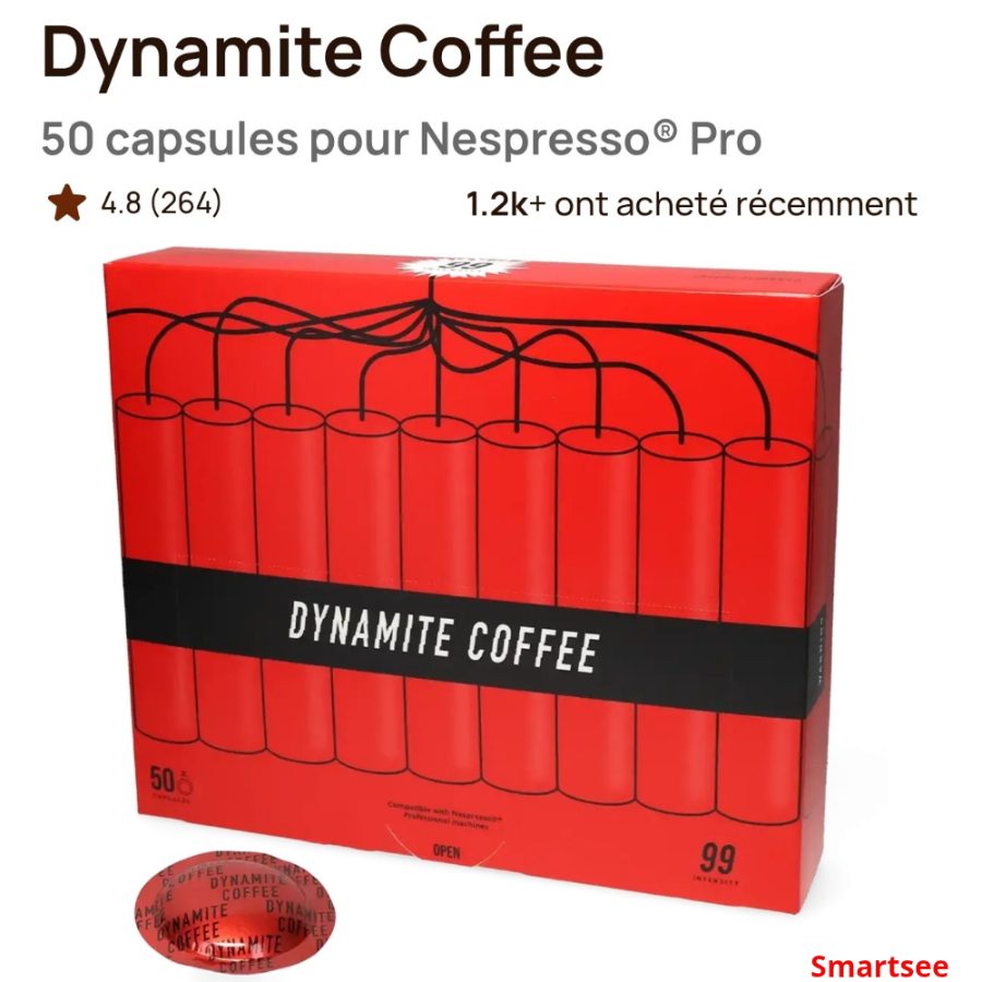 Dynamite Coffee 50 capsules pour Nespresso® Pro (Intensité 99)