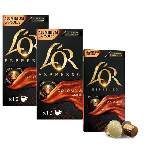 Espresso L'Or Espresso Café Capsules Colombia Intensité 8 - Compatibles Nespresso® (Lots De 3X10)