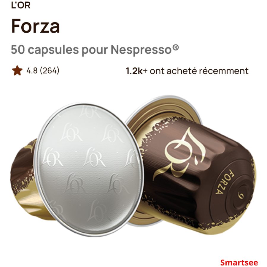FORZA - L'OR Espresso 50 capsules  intensité (9) — photo 2