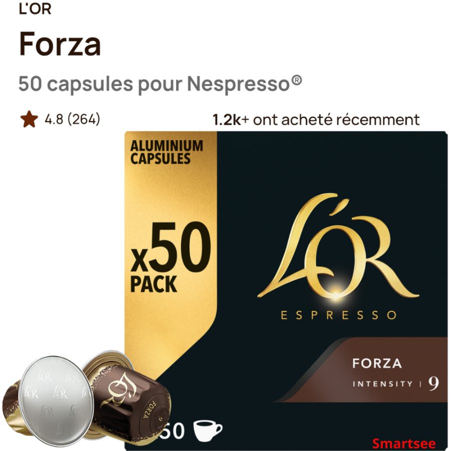 FORZA - L'OR Espresso 50 capsules  intensité (9)