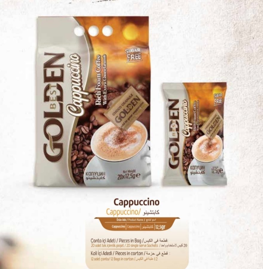 Golden Best Cappuccino sans sucre — Paquet de 20 sachets (20 x 12,5 g) — photo 3