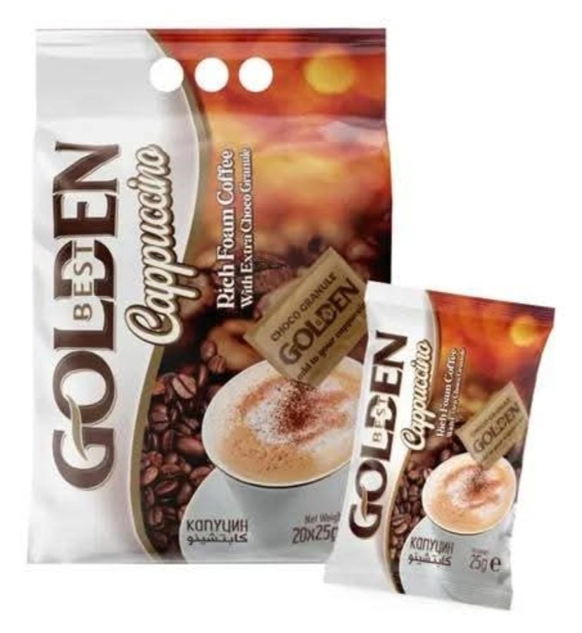 Golden Best Cappuccino sans sucre — Paquet de 20 sachets (20 x 12,5 g)