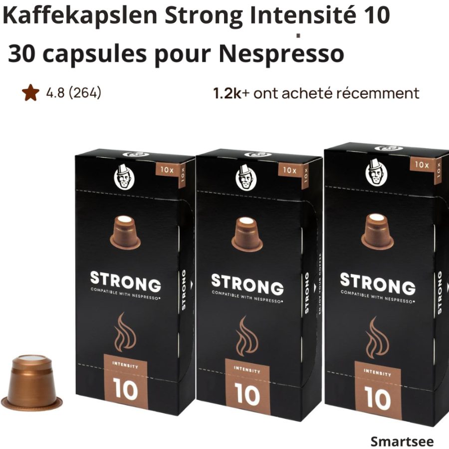 Kaffekapslen Strong Intensité 10 - 30 capsules pour Nespresso
