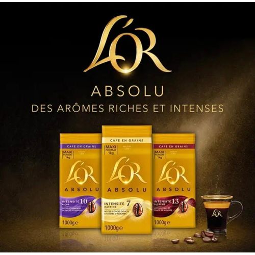 L'Or Espresso Café en grain Absolu 13 - 1kg  ( Intensité 13 ) — photo 2