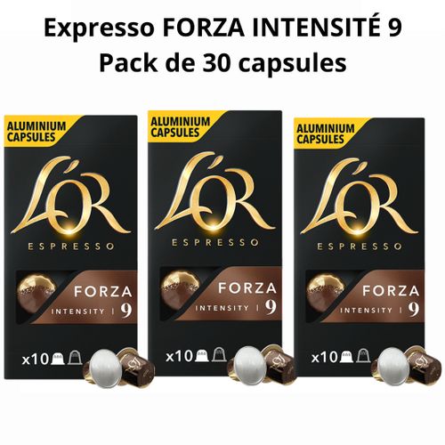 L'Or Espresso Nespresso CAPSULES FORZA INTENSITÉ 9 (PACK 3x10 CAPSULES 30)