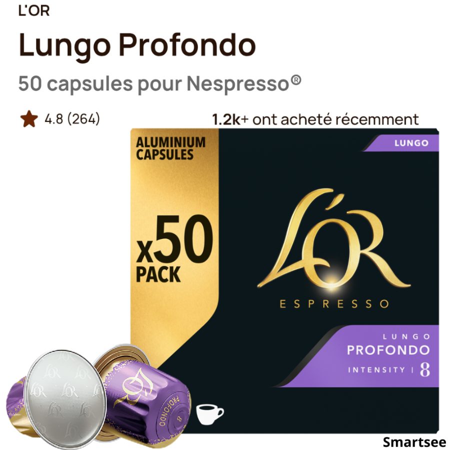 L'OR Lungo Profondo 50 capsules pour Nespresso® — photo 2