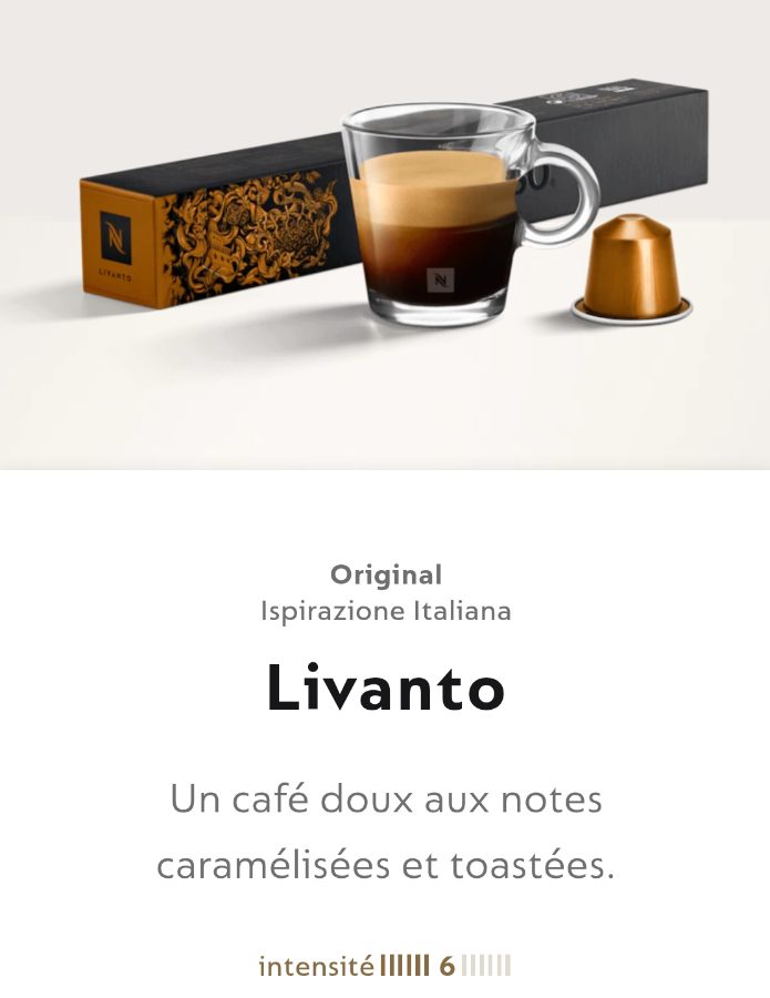 Nespresso Livanto (Intensité 6)