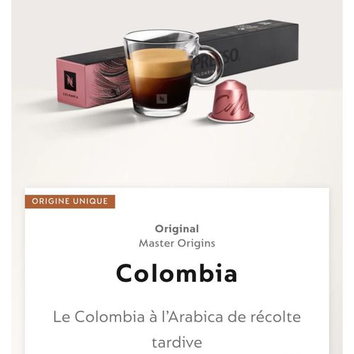 Nespresso Original Master Origins Colombia x 50 capsules (intensité 6) — photo 2
