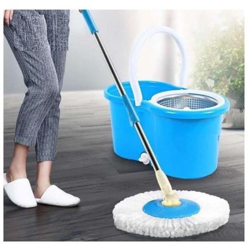 Platinum Balai Serpillère Avec Seau D'essuie-glace Gaufrée - Bleu