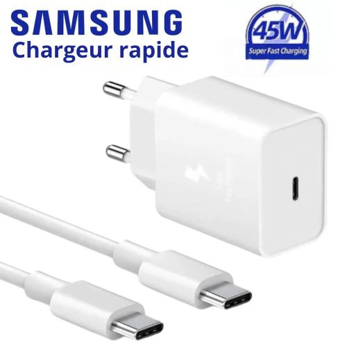 Samsung Chargeur Original-Type-C 45 W blanc