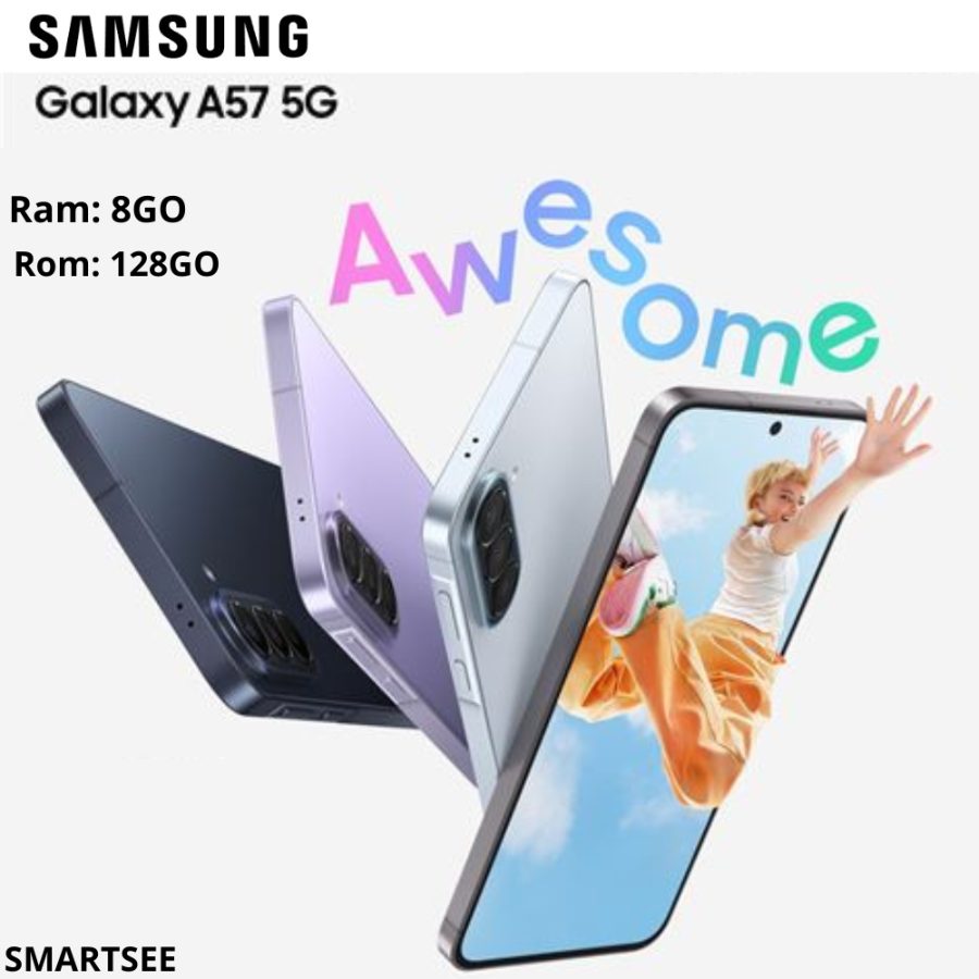 Samsung GALAXY A57 5G - 6,7"- 128GO ROM - 8GO RAM-(50+12+5)MP-2 SIM- 5000 MAH