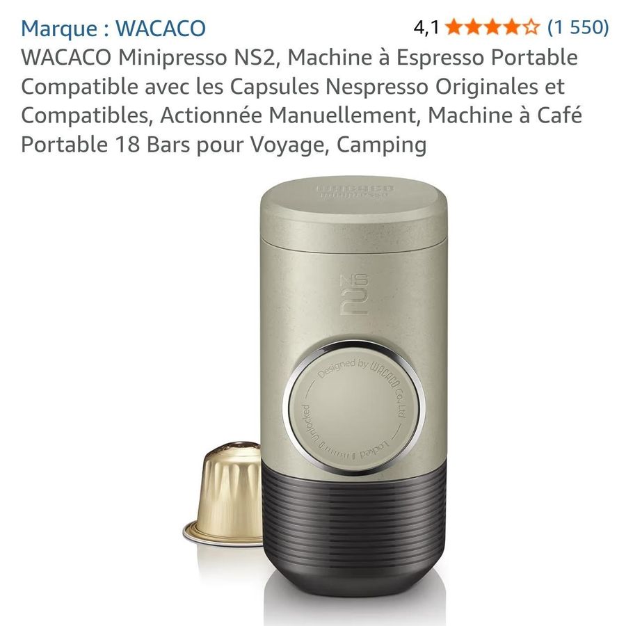 Wacaco Minipresso NS2 – machine à espresso portable pour capsules Nespresso — photo 2
