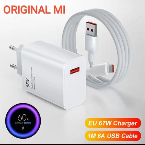 Xiaomi ORIGINAL TURBO Rapide 67w (type-c) – Blanc